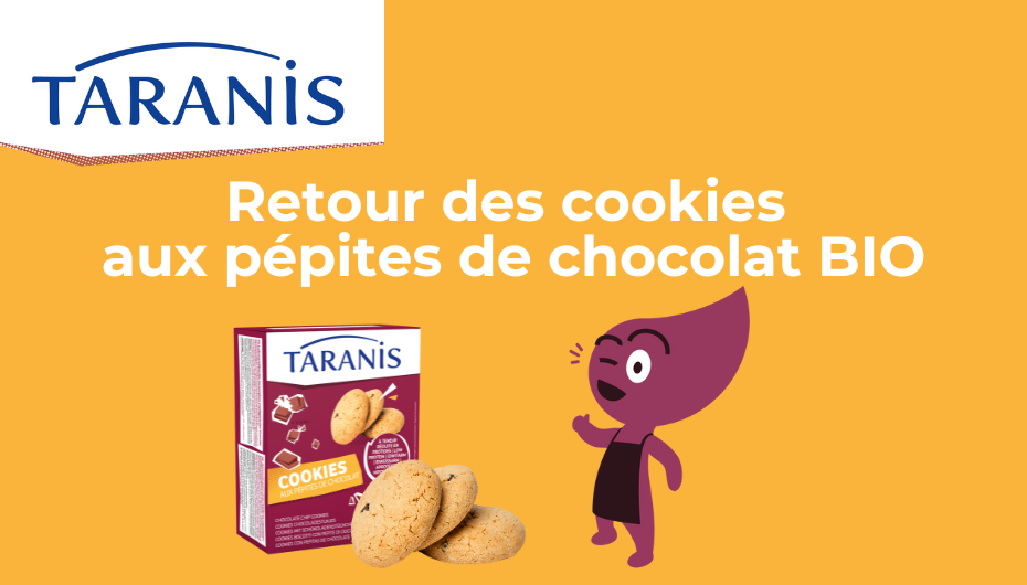 Retour des cookies aux pépites de chocolat BIO